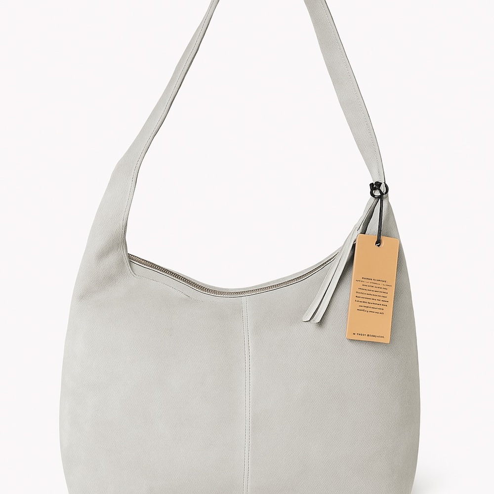 NWT Margot New York Blue Suede Leather Hobo Handbag - New with Tags